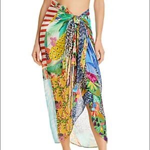 Echo Patchwork Printed Pareo Swim Cover-up